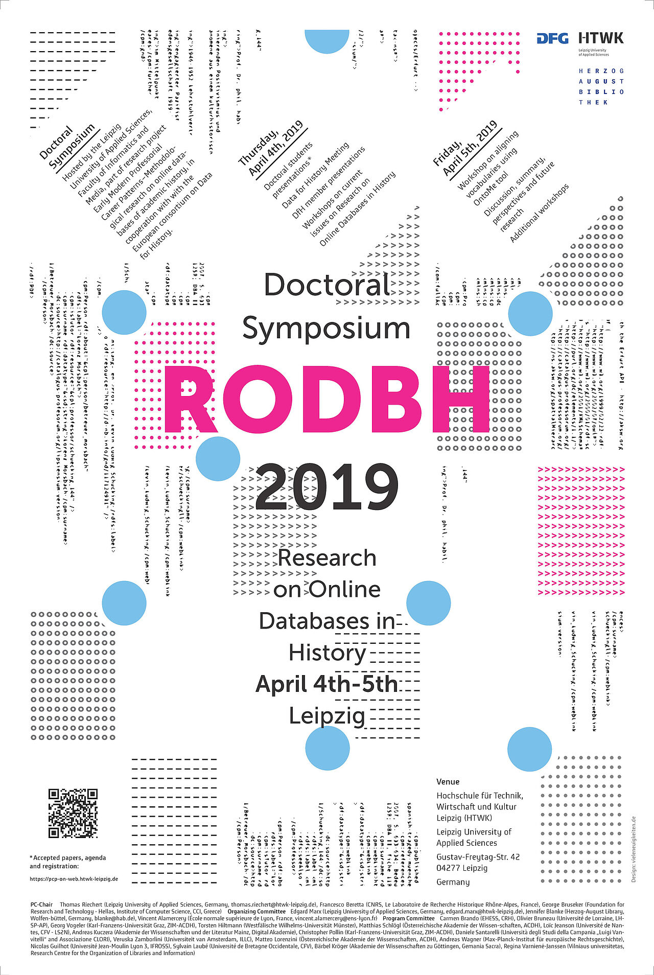 Typographisch gestaltetes Plakat zum Doktorandenworkshop RODBH